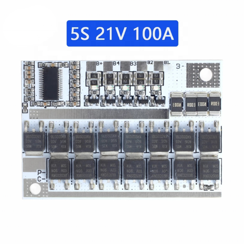 برد محافظ باتری BMS 3S 4S 5S 100A برای پک لیتیومی