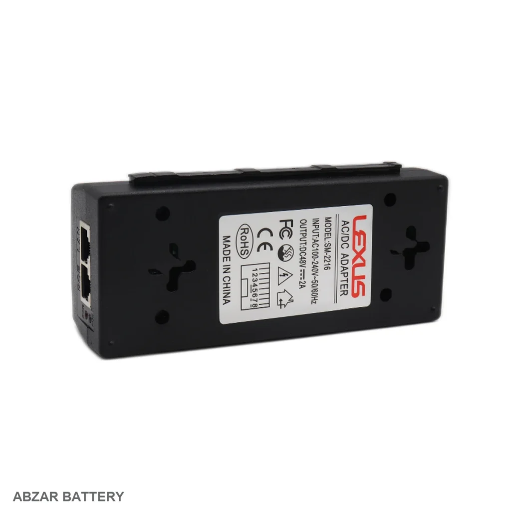 آداپتور POE 48v 2a لکسوس 48v برای مودم، روتر یا تجهیزات شبکه سازگار
