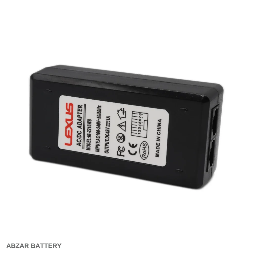 آداپتور POE 48v 1a لکسوس 48v برای مودم، روتر یا تجهیزات شبکه سازگار