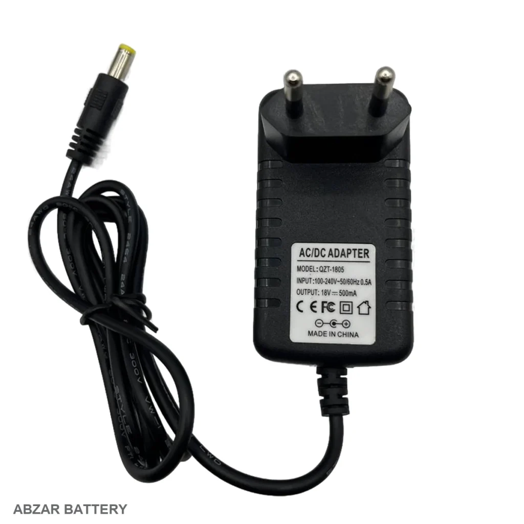 شارژر جارو شارژی 18 ولت 500 میلی آمپر 18 V برای شارژ باتری لیتیوم‌یون سازگار