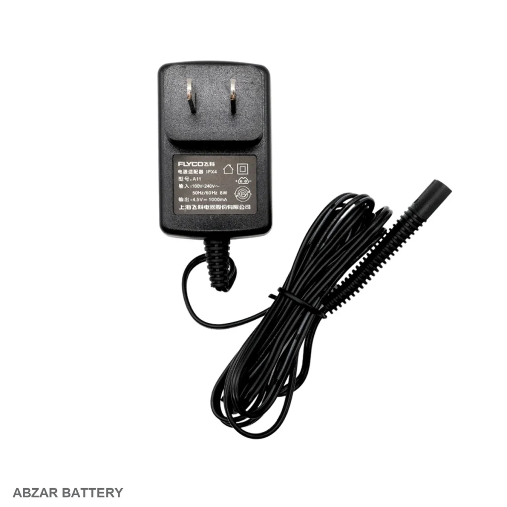 شارژر ماشین ریش تراشی4.5 ولت 1000 میلی آمپر 4.5 V برای ماشین اصلاح، ریش‌تراش یا لوازم شخصی سازگار