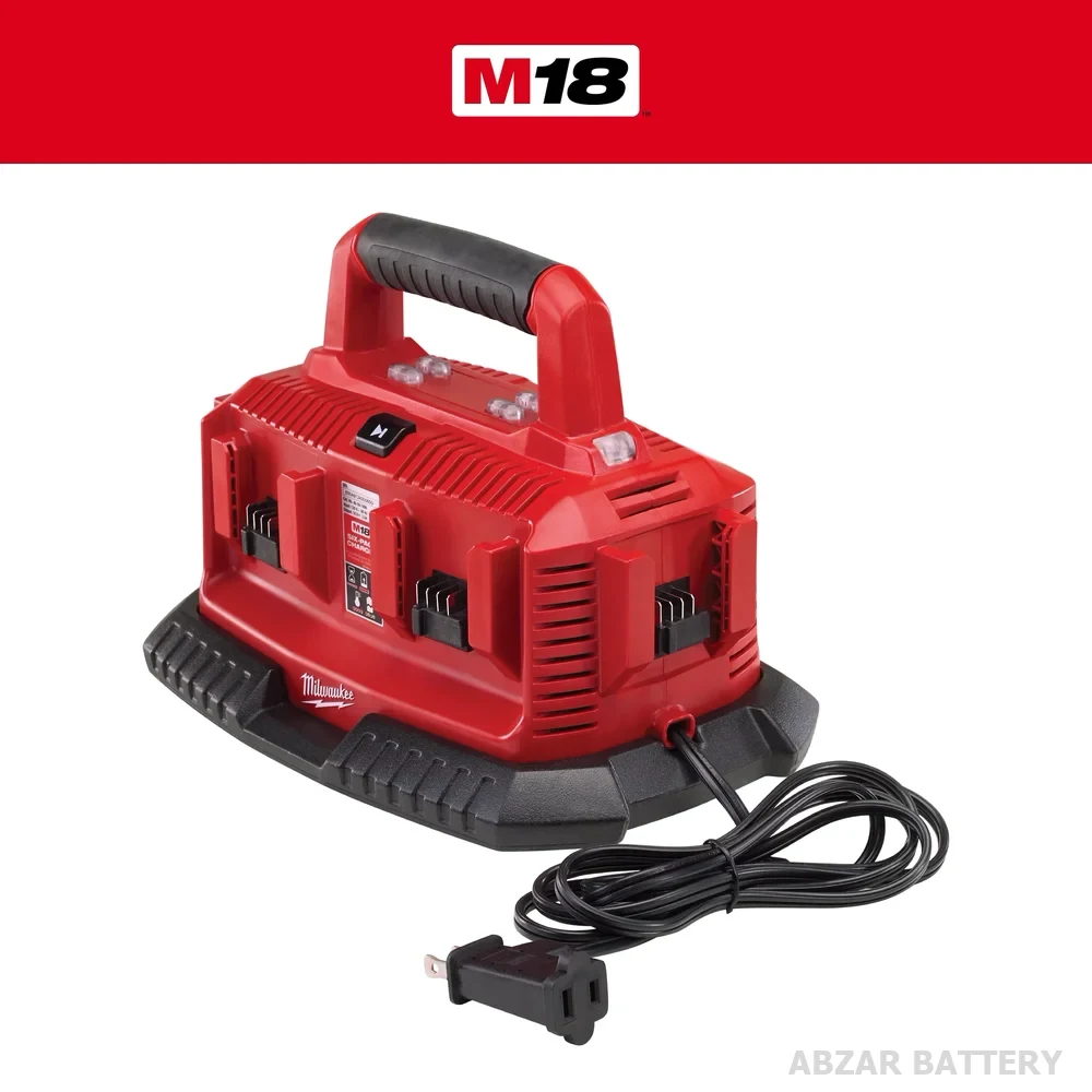 شارژر استوک ۶ پورت میلواکی M18 شارژ متوالی مدل 48-59-1806 - نمای اصلی